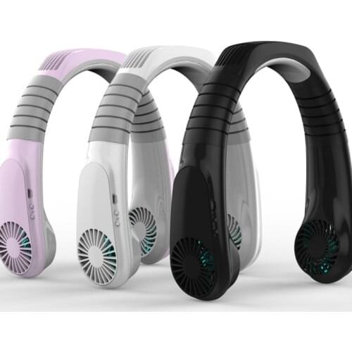 New Leafless Neck Fans Portable Semiconductor Refrigeration Silent Air conditioner USB Charging Outdoor Sports Mini Fan