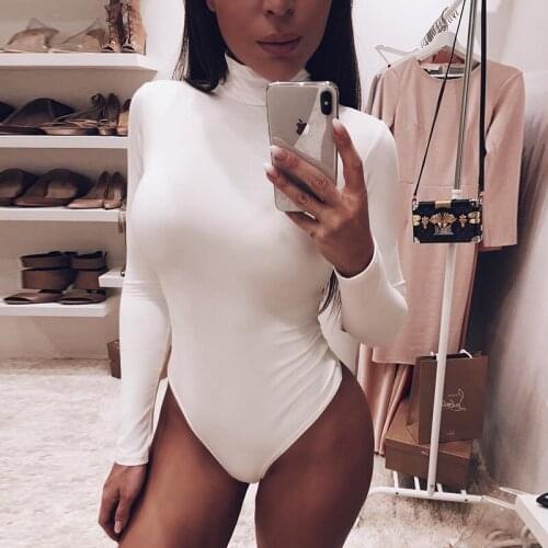 OBVSBUYS Women's Turtleneck Bodysuit