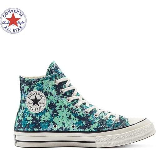Original Converse Chuck 70 Pixelated Digital Camo Hi Unisex Men Women Casual Green Sport Shoes 170381C-350 Converse Sneaker