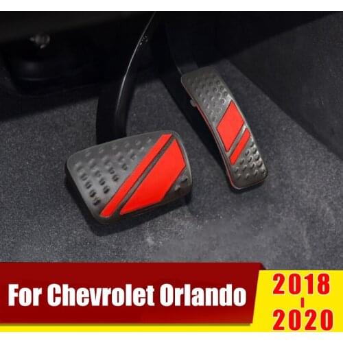 For Chevrolet Orlando 2018 2019 2020 Stainless Steel Car Accelerator Gas Pedal Brake Pedals Non-Drilling Cover Pads Accessories