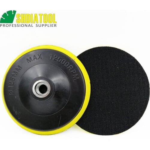 SHDIATOOL Dia 4inch / 5inch M14 or 5/8-11 Foam Plastic Back Pads For Diamond Polishing Pads Sanding Disc Backer