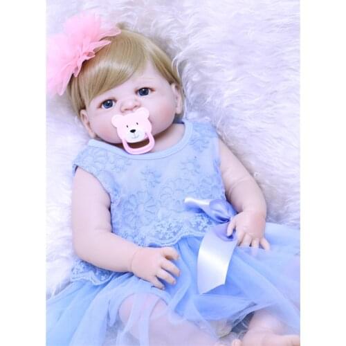 Bebe 55cm Full Body Silicone Reborn Baby Doll Toys Newborn Girl fake baby dolls for children gift toys bonecas Brinquedos