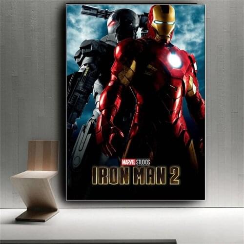 Marvel Superhero Canvas Painting Posters Iron Man Captain America Classic Movie Poster Living Room Home Decor Cuadros Decor