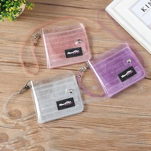 Transparent Purse Pvc Clear Jelly Bag Cute Mini Money Wallet Card Holder Clear Wallet Ladies Purse Wallet Jelly Card Holder