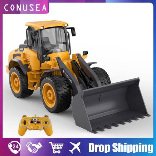 VOLVO 1:16 2.4G 10Ch Rc Truck Tractor Machine for Radio-Controlled Remote Control Bulldozer Excavator Electric Cars Boys Toys