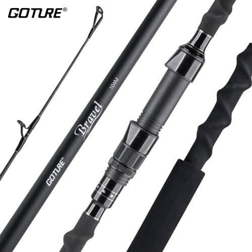 Goture Surf Fishing Rod 30T+40T Carbon Fiber Spinning Beachcasting Rods 4-piece Portable Travel Rod 9FT 10FT 11FT 12FT