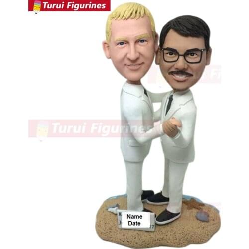 Gay Male Wedding Cake Topper Personalized Gay Wedding Cake Topper Figurine Gay Cake Topper Gay Male Wedding Gift Gay Male Custom