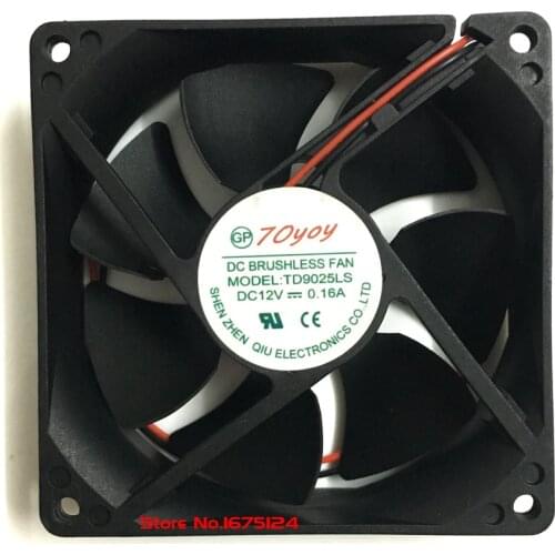 2pcs/set New Original TD9025LS 12V 0.16A 90mm*90mm*25mm Hydraulic Bearing Quiet Cooling Fan Cooler