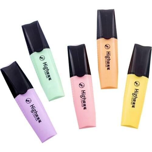 10.5cm Cute Highlighters Macaroon Color Mini Colorful Candy Color Highlighters Art Markers Fluorescent Pen Gift Stationery