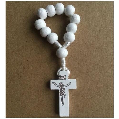 20pcs/lot free shipping 8mm bead wood rosary ring/ catholic ring/ religious rosary ring FR1001-1