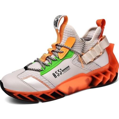 2021 Mesh Sneakers Men Non-Slip Running Shoes Man Lace Up Sneaker Husband Soft Mens Sports Shoe Outdoor Male Jogging Size 45 46