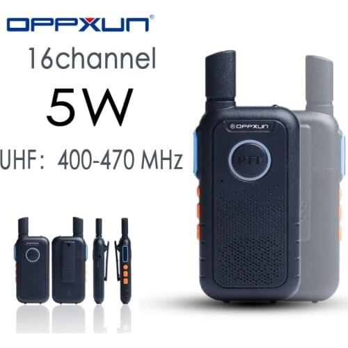 2021 OPPXUN 5w Walkie Talkie Portable Two Way Radio Station UHF VOX USB Charging Transceiver Communicator Walkie-Talkies