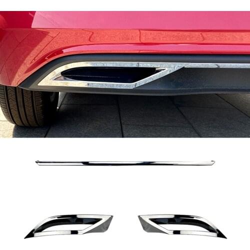 3PCS/set Rear Bumper Diffuser Lip Spoiler Air Outlet Exhaust Strip Cover Trim for VW Volkswagen Polo MK6 Polo Plus 2018-2021