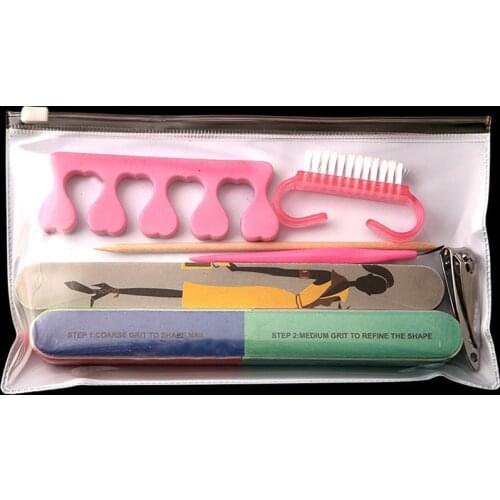 8pcs/set Manicure Tool Set Nail Polished Care Exfoliating Base Beauty Manicure Kit for Beginner