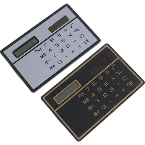 8 Digit Ultra Thin Solar Power Calculator With Touch Screen Credit Card Design Portable Mini Calculator For Business School