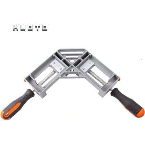 Aluminium Single/Double Handle 90 Degree Right Angle Clamp Photo Frame Corner Clip Woodworking Vise Workbenches