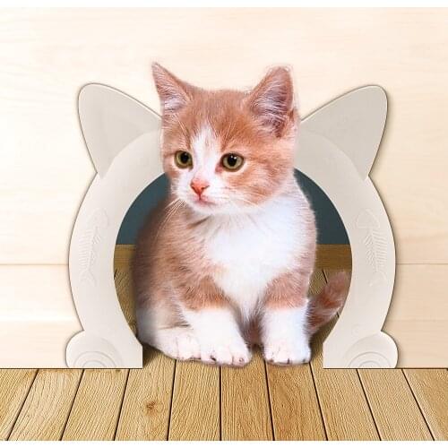 Pet Safe Door Round Security ABS Interior Exterior Door for Cat Door accessories Cat Supplies Cute Dog Door