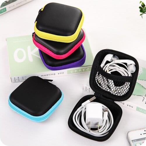 Earphone Case for Airpods Mini Zipper Headphone Case PU Earphone Storage Bag for Airpods USB Cable Earbuds Pouch Box for Earpods