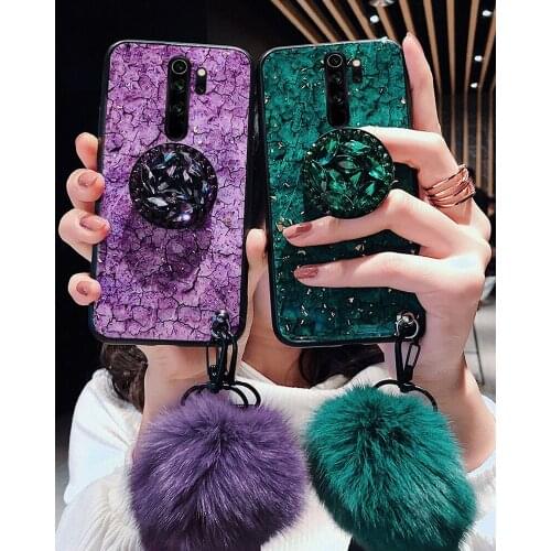 Mobile Phone Case For Xiaomi Poco X3 NFC M3 F2 10T 9T Note 10 Pro Lite 9se Redmi 9A 9C 8A Note 9S 8T 9 8 Pro Marble Glitter Case