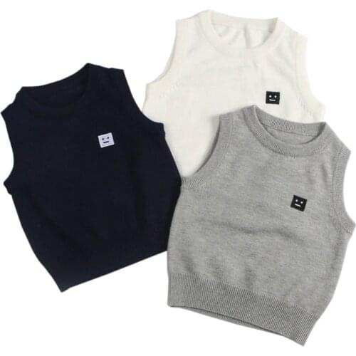 Children Vests Sweaters Cotton vest Children top quality sleeveless sweaters Kids boys O-Neck pullover knitting vest coat