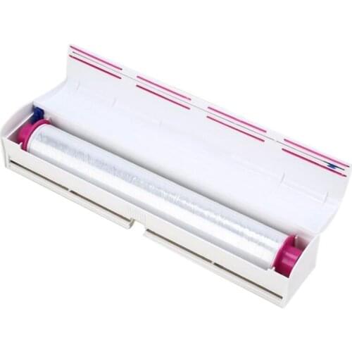 Food Plastic Cling Wrap Dispenser Preservative Film Cutter Kitchen Tool Accessories Cooking Tools