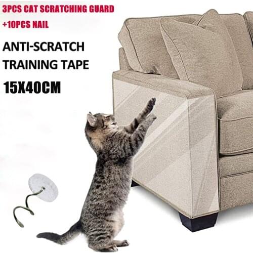 Sofa Protection Pads 3pc Cat Deterrent Tape Double Anti-scratch Tape Cat Couch Protectors Furniture Guards Sofa Protection Pads