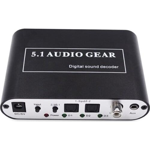 DTS AC3 audio decoder digital optical coaxial audio to analog 5.1 channel or stereo for PS3 DVD player Xbox hot