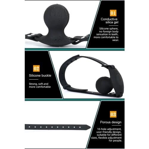 Electro Shock Open Mouth Gag Ball Wireless Remote Control Bdsm Bondage Strap On Restraints Sex Toys For Women Couples Slave