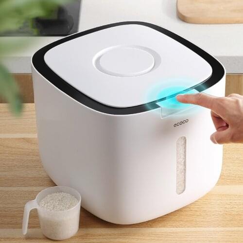 10KG Kitchen Collection Nano Bucket Insect-Proof Moisture-Proof Sealed Rice Cylinder Grain Dog Food Household Storage Rice Box