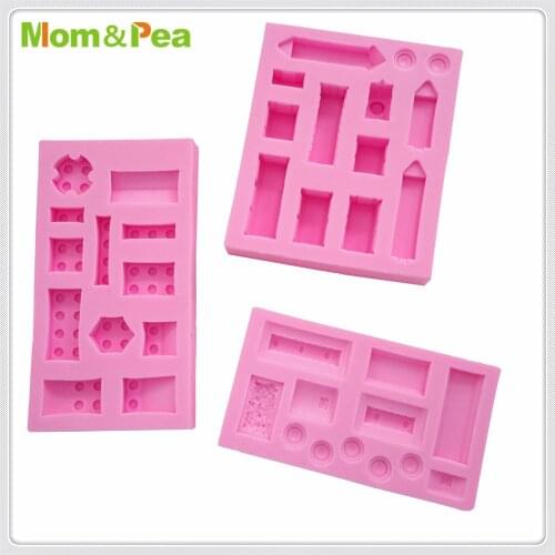 Mom&Pea MPA1881-85-99 Splicing Toy Shaped Silicone Mold Cake Decoration Fondant Cake 3D Mold Food Grade