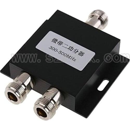 New 2 Way N Power Splitter Microstrip 300mhz~500MHz N female power divider signal cable VHF UHF splitter Fast shipping