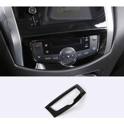 Stainless steel Car air conditioner Switch panel Cover Trim car styling For Nissan Navara NP300 2017 2018 2019 accessories 1pcs