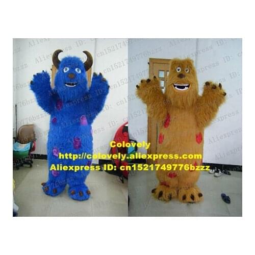 Piquant Blue Brown James P. Sullivan Sully Monsters Inc Monsters University Mascot Costume With White Even Tooth Spot No.6830