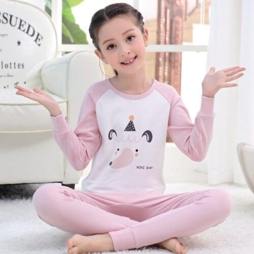 Teenage Girls Pajamas New Autumn Long sleeve Childrens Clothing Boys Sleepwear Cotton Pyjamas Sets For Kids 9 10 12 14 16 Years