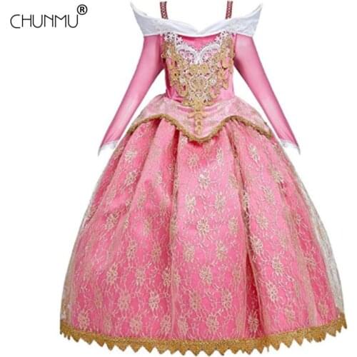 Off Shoulder Long Sleeve Girls Dress Children Christmas Cosplay Costume Princess Girls Ball Gown Party Dress Kids Clothing