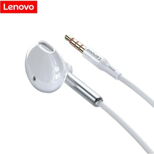 Lenovo XF06 3.5mm Wired Headphones In-Ear Headset Stereo Music Earphone Smart Phone Earbuds In-line Control Headphone with Mic