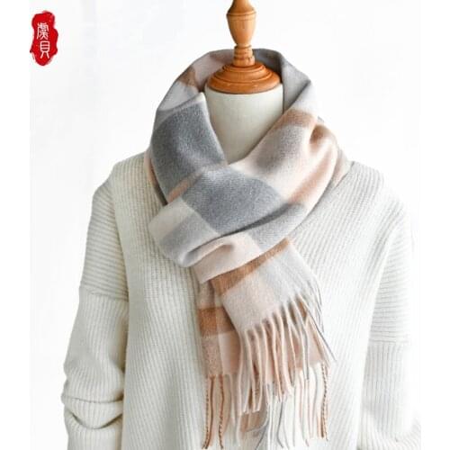 100% cashmere scarf men women classic light plaid narrow short scarves soft fashion casual thin warm winter shawl luxury gift