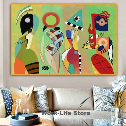 Modern Canvas Paintings Vasily Kandinsky Wall Art Abstract Oil Painting For Home Room Free shipping Decorative Pictures