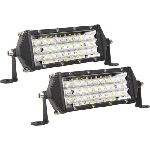 2PCS 8inch Five Rows Slim Spotlight LED Bar Off Road 12V 24V 160W Work Light For Jeep Truck SUV 4WD 4x4 Boat ATV Car Barra