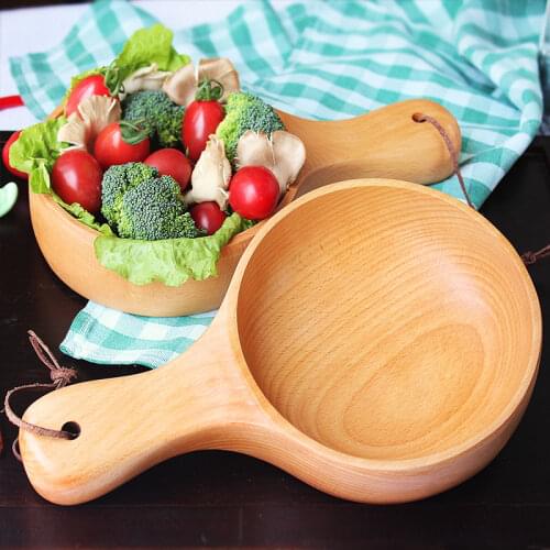 Solid Wood Hand Bowl Creative Personality Kimchi Salad Wooden Bowl