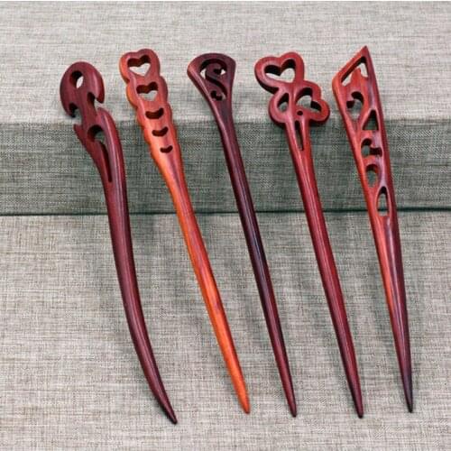 Women Hair Clips Pins Headpiece Wedding Hair Accessories Vintage Sandalwood Hair Sticks Wood Chinese Style Chopsticks Hairpins