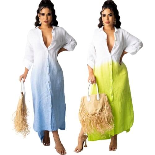 Casaul Women Shirt Long Dress Full Sleeve Print Tie Dye Full Sleeve Dress Bodycon Streetwear Autumn Clothes For Women Vestidos