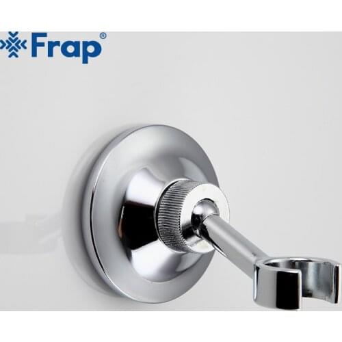 1pc Zinc-Alloy Shower Head Holder With Shower Hose Connector Round Chrome Polished Hook F32
