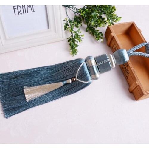 2pcs/lot Tieback European Curtain Hanging Ball Solid Bean Weave Strap Decorative Accessories Tassel Hanging Ear Tie Tape Zasony