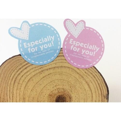 200 Pcs/lot Four color Love Specially for you Kraft Seal Sticker Lable Gift Decor Stickers Cookie Packaging Paper Seal Labels