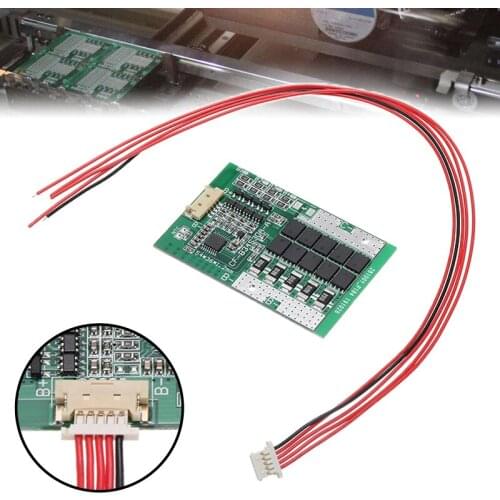 4S 14.8V 30A 18650 Li-ion Lithium Battery Cell BMS PCB Over Charge Protection Board Balance With Wire Harness