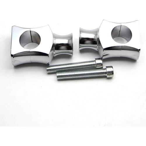 7/8" 22mm CNC Motorcycle Handlebar Risers Bar Clamp For Harley Honda Kawasaki Suzuki Yamaha Custom