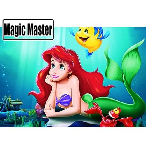 Full Square/Round Drill 5D DIY Diamond Painting "Girl fish" Embroidery Cross Stitch 3D Home Decor