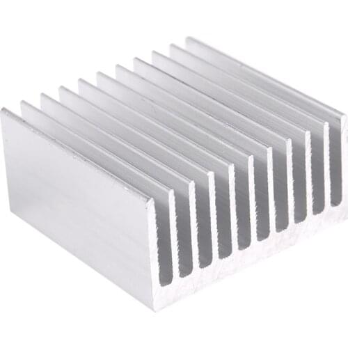 Silver Tone Aluminum Cooler Radiator Heat Sink Heatsink 40x40x20mm