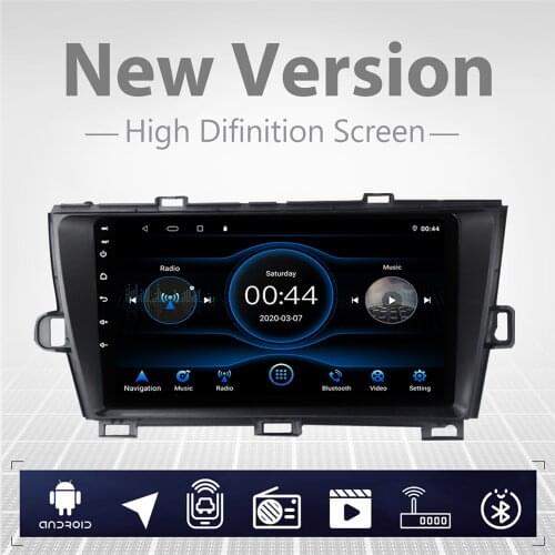 9" Android 10 Car Radio Multimedia Video Player Touch Screen Navigation GPS with AHD Camera 2+32G for Toyota Prius 2010-2015